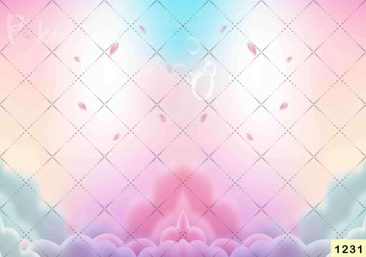 Pink And Color Cloud Backdrop