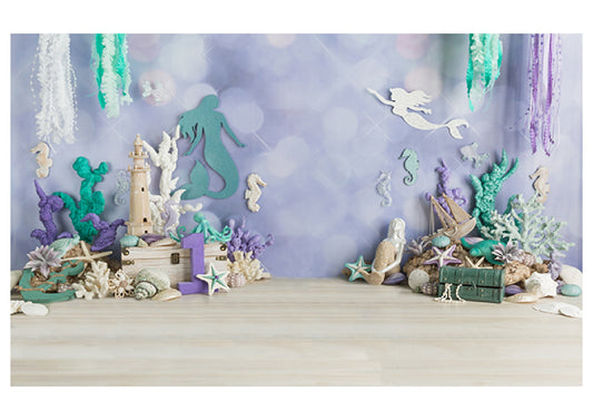 Mermaid Birthday Backdrop