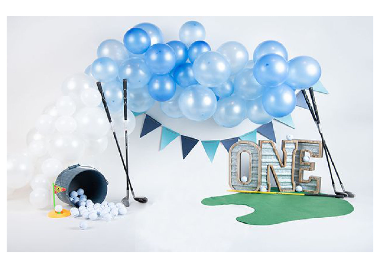 Golf Court Birthday Backdrop