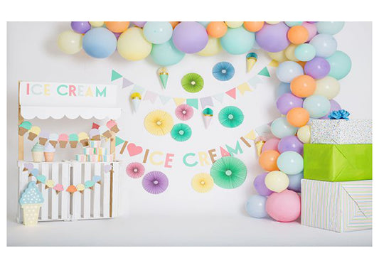 Ice Cream Decoration Birthday Backdrop