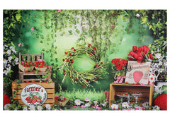 Strawberry Interior Room Fruit Cake Smash Backdrop