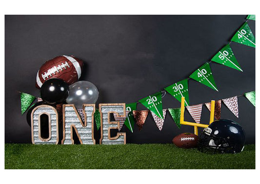 Football Field Birthday Backdrop