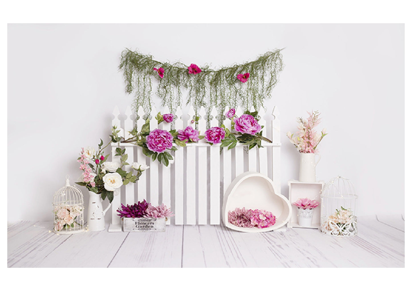 Spring Girl Cake Smash Backdrop