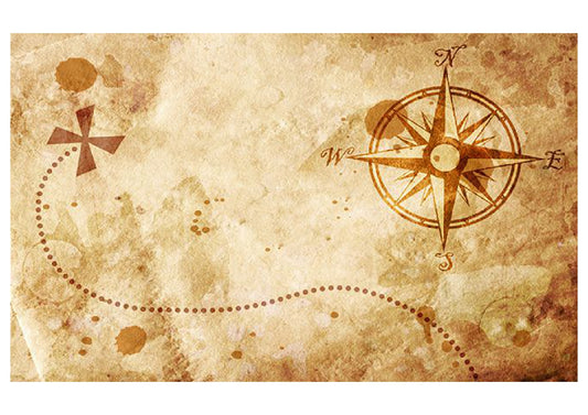 Fabric Backdrop-Compass Old Map Backdrop