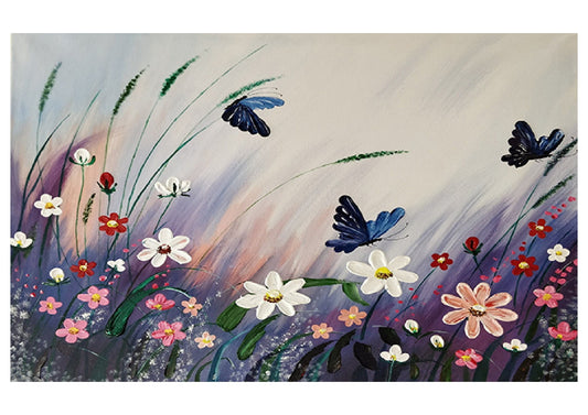 Fabric Backdrop-Butterfly Garden Backdrop