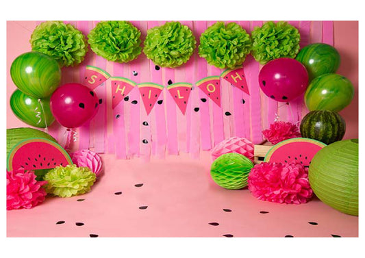 Fabric Backdrop-Watermelon Birthday Backdrop
