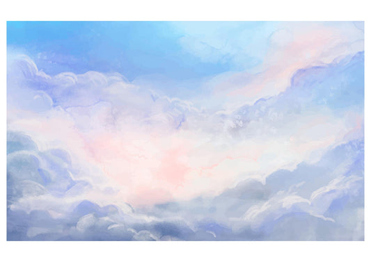 Fabric backdrop-Light Blue Cloud Backdrop
