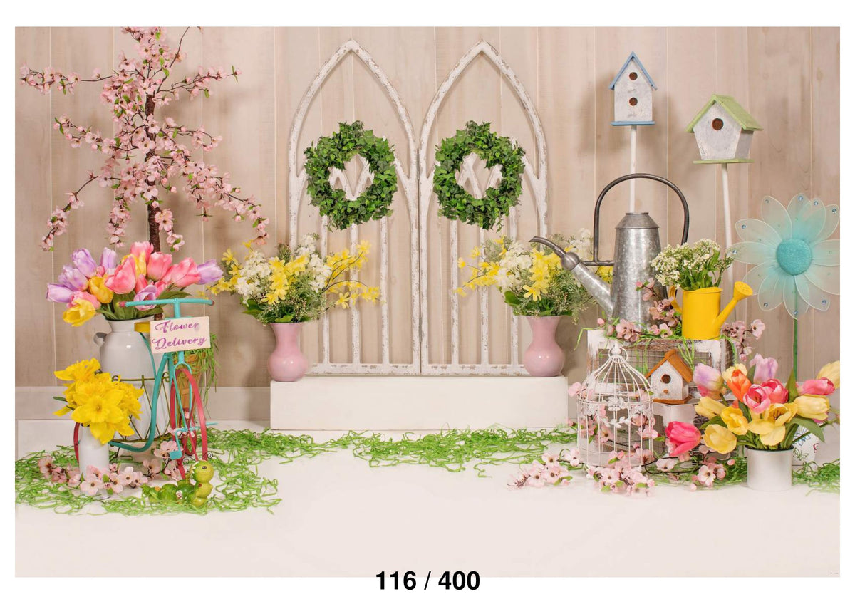 Spring Easter Green Grass Backdrop