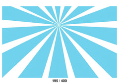 Pastel Blue with White Line Sunburst Backdrop