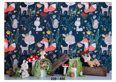 Bunny And Fox Backdrop