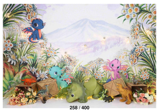 Fabric backdrop-Dinosaurs Backdrop