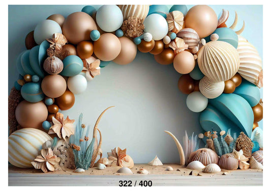 Under Sea Decoration Shell Balloons Backdrop