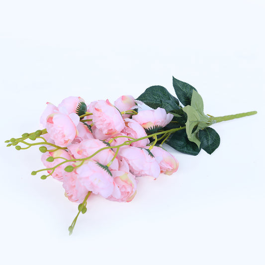 Artificial flower-Artificial Peony Silk Flowers light pink