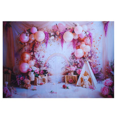 Lavender And Pink Balloon Backdrop
