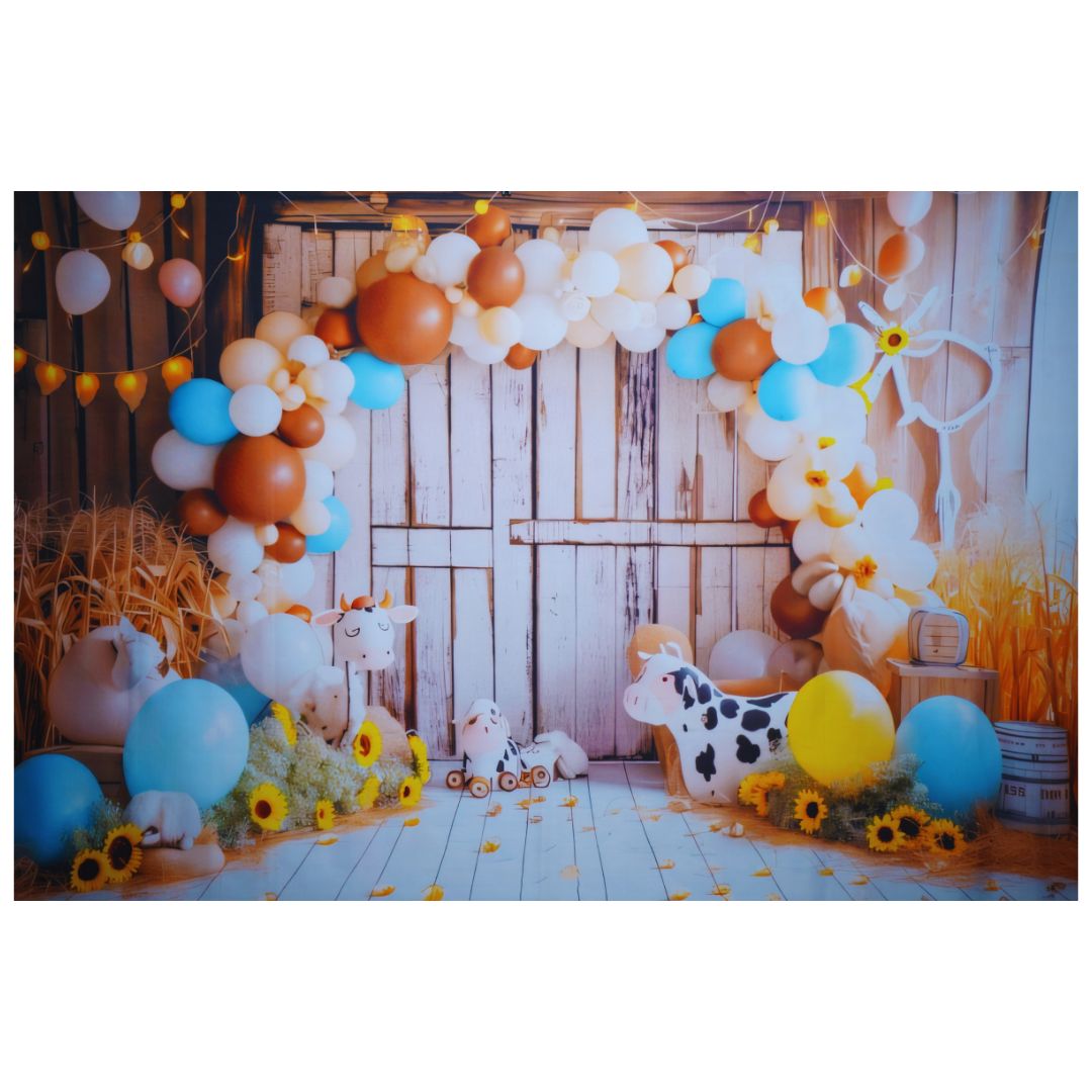 Cow Shed Balloon Backdrop