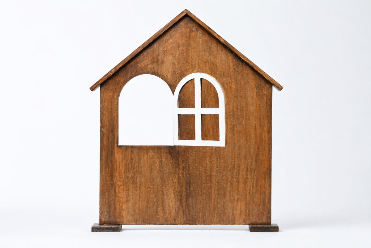 Wooden House Window Baby Photoshoot Prop