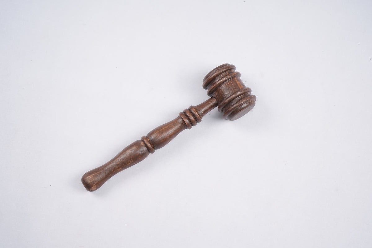 Wooden Judge Gavel Photography Prop