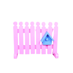 baby and toddler photoshoot props pink fence with house