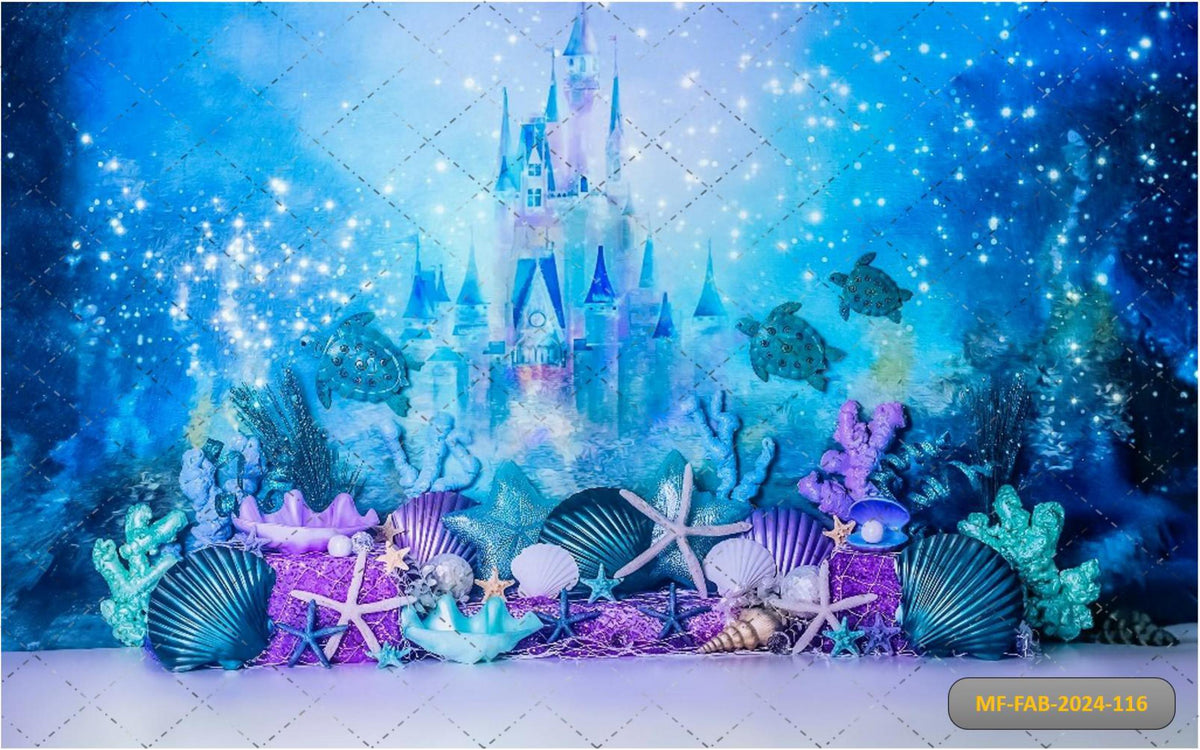 Underwater Castle babyphotoshoot Backdrop