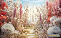 Nude Colour Flowers babyphotoshoot Backdrop
