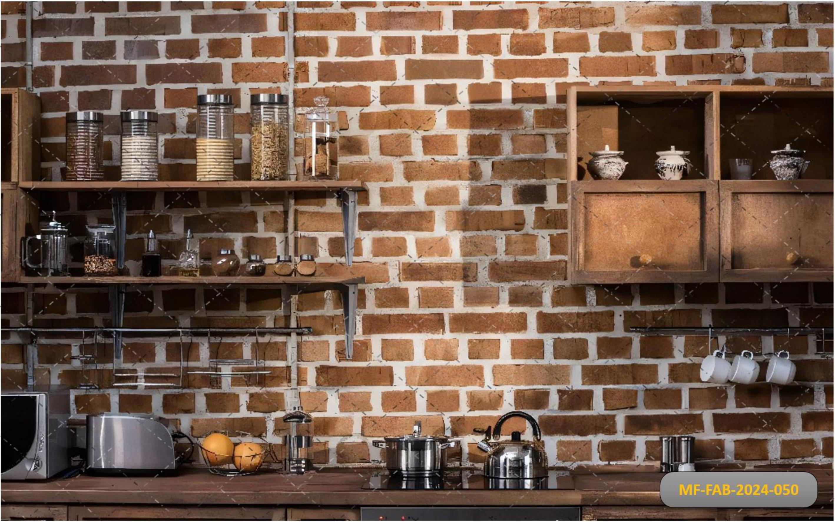 Bricks With Kitchen babyphotoshoot Backdrop