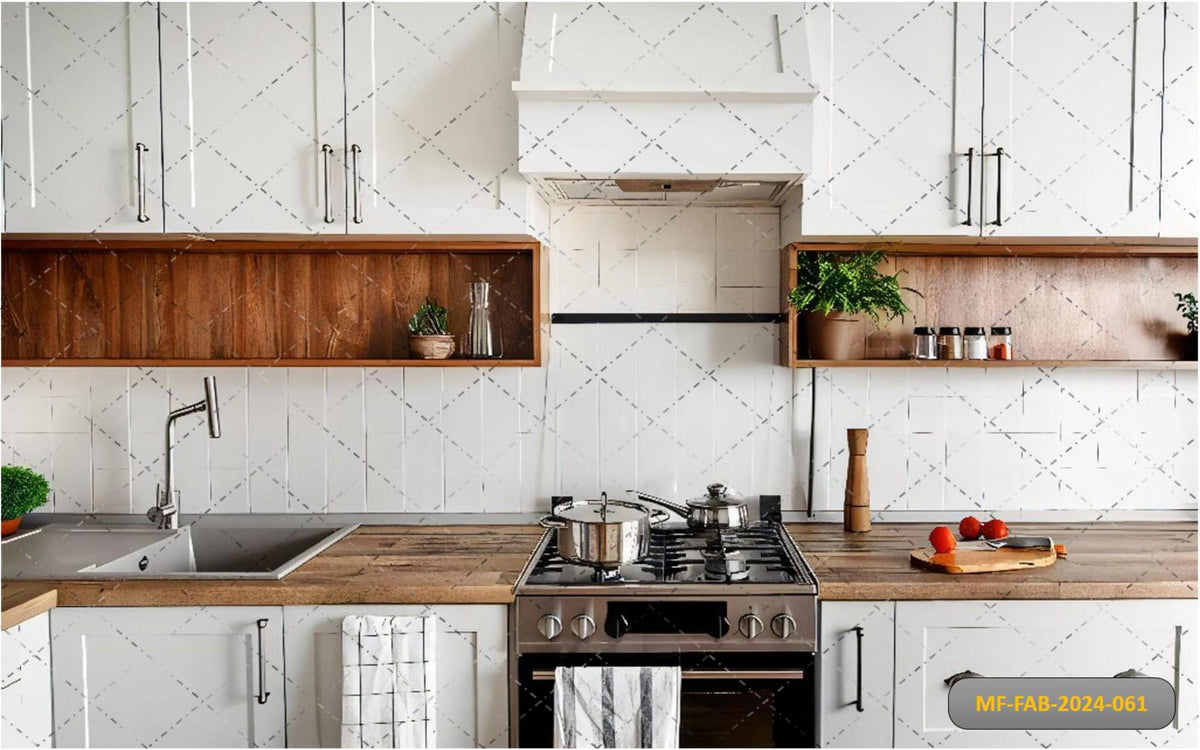 Kitchen With Green Plant babyphotoshoot Backdrop