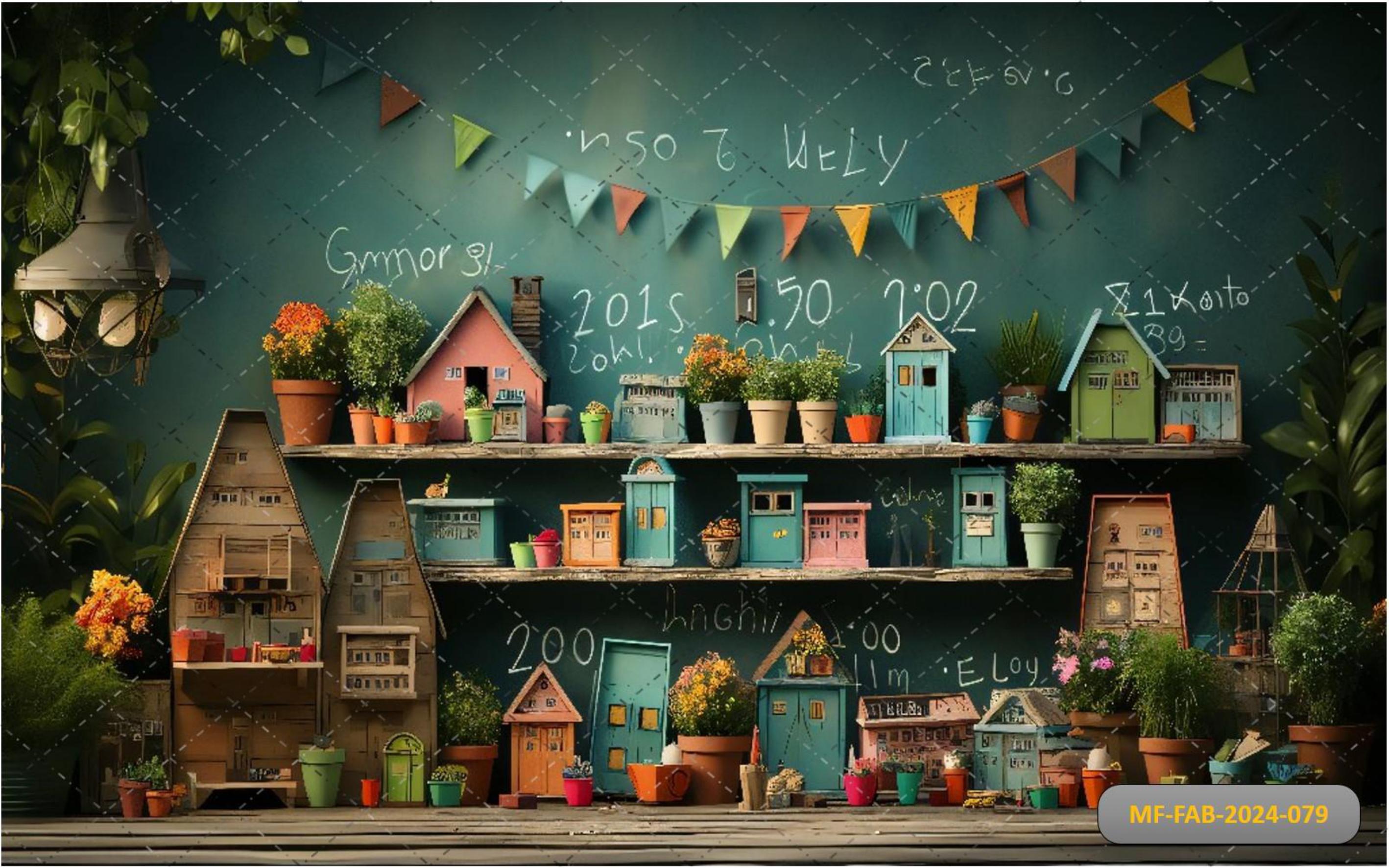 Minature School babyphotoshoot Backdrop