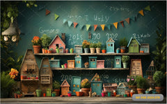 Minature School babyphotoshoot Backdrop