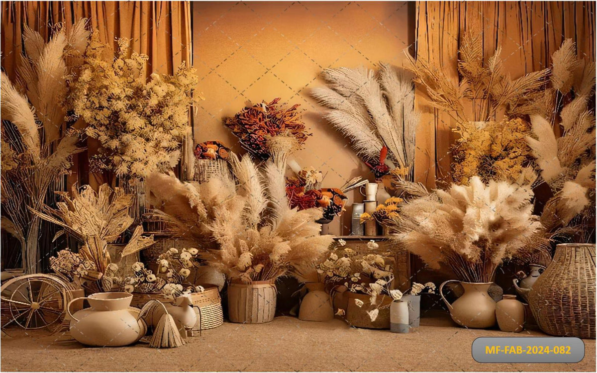 Brown Boho babyphotoshoot  Backdrop