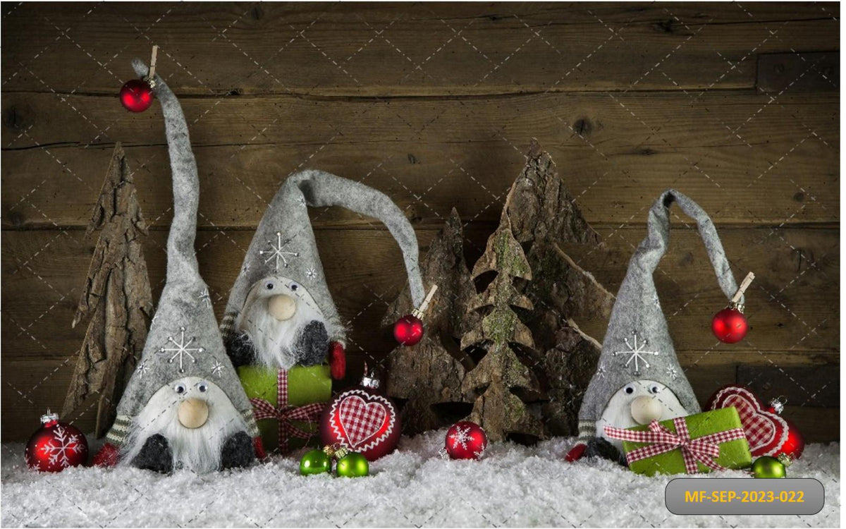 Christmas Cap Theme-Fabric Backdrop