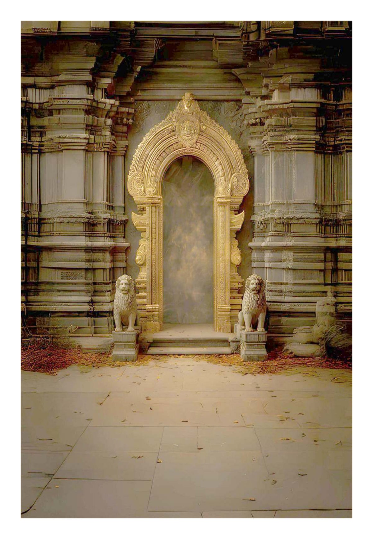 Royal temple arch 8x12 ft photoshoot backdrop for maternity and fashion photography