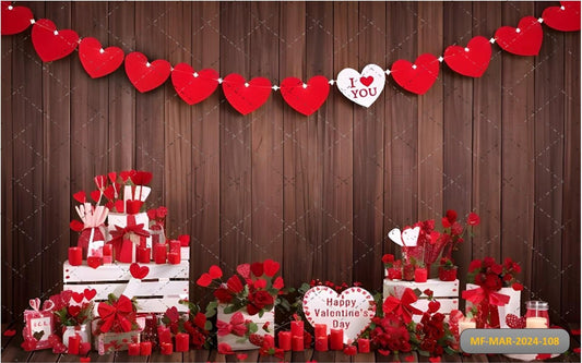 Heart Creeper With Flower babyphotoshoot Backdrop