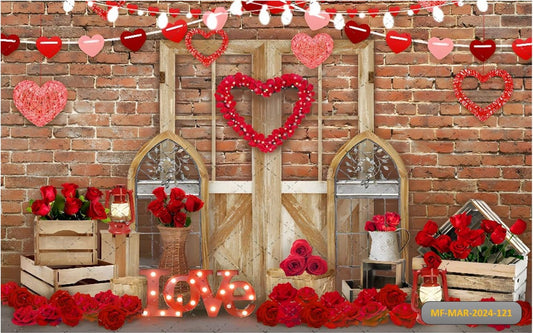 Roses With Lantern Heart babyphotoshoot Backdrop