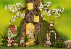 Easter Bunny Forest Backdrop