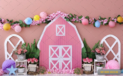 Pink Yard Backdrop-Fabric backdrop