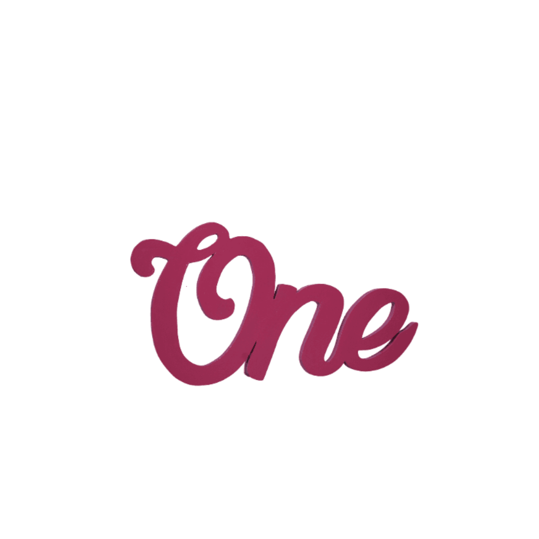 Cursive one letter