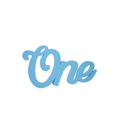 Cursive one letter