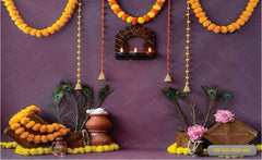 Krishna Celebration babyphotoshoot Backdrop