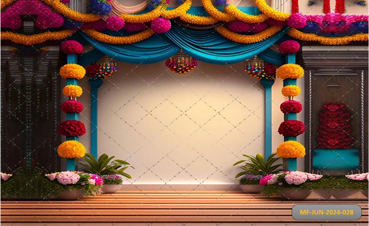 Entrance Of Multiple Flowers Backdrop