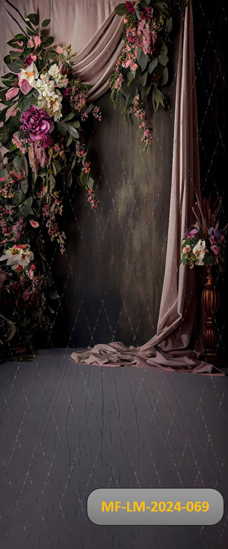 Floral Curtain Backdrop