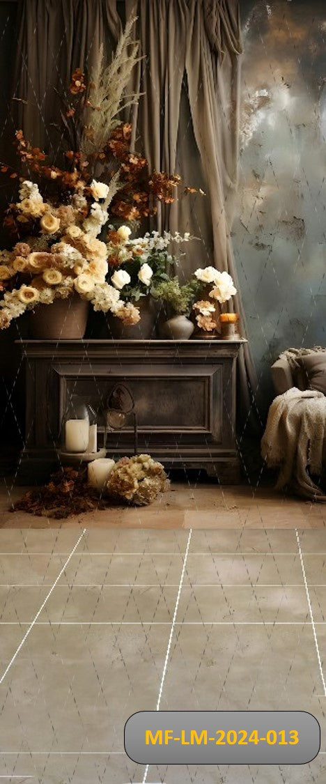 Brown blossom backdrop-Fabric backdrop