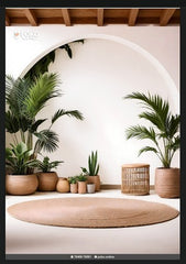 Boho Palm Arch Studio 8x12 Ft Backdrop