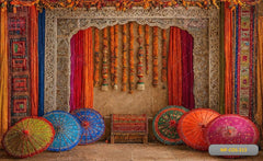 Navaratri colorful floral backdrop