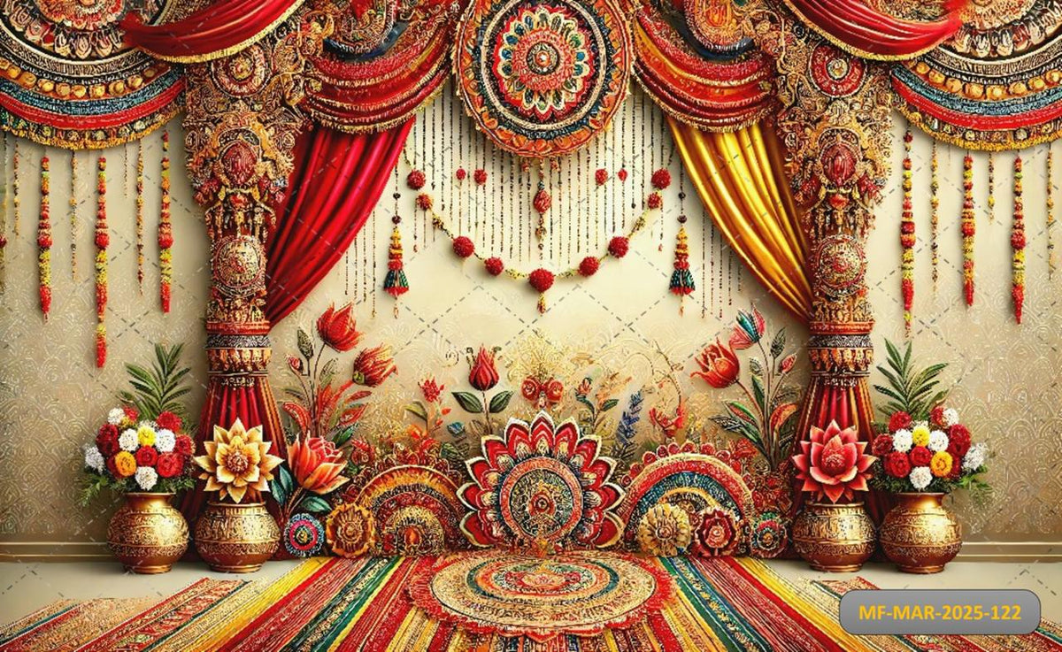 Floral darbar backdrops