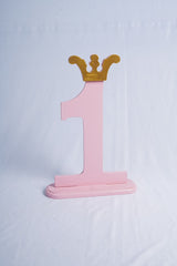 Number One with Crown Prop for Baby Photoshoot | Birthday & Milestone Photography Prop