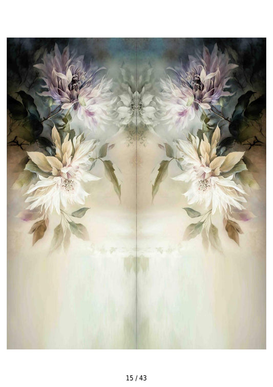 Fabric backdrop-Dark Lily Flower Backdrop