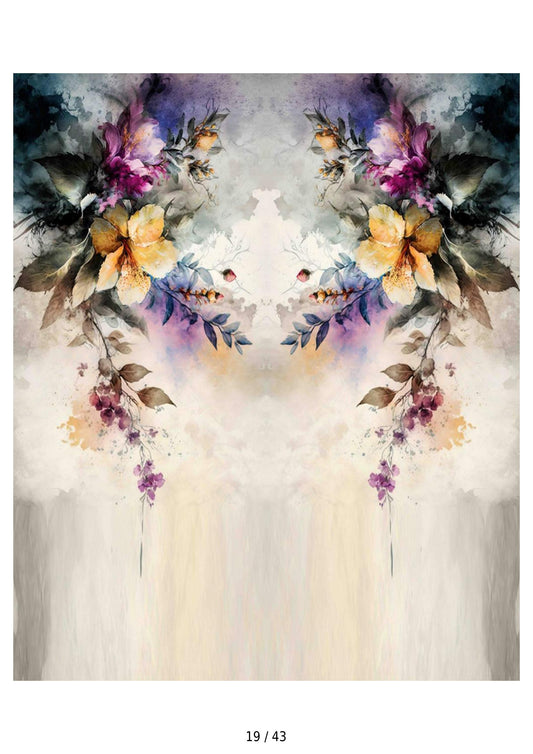 Fabric backdrop-Mirror Effect Flower Backdrop