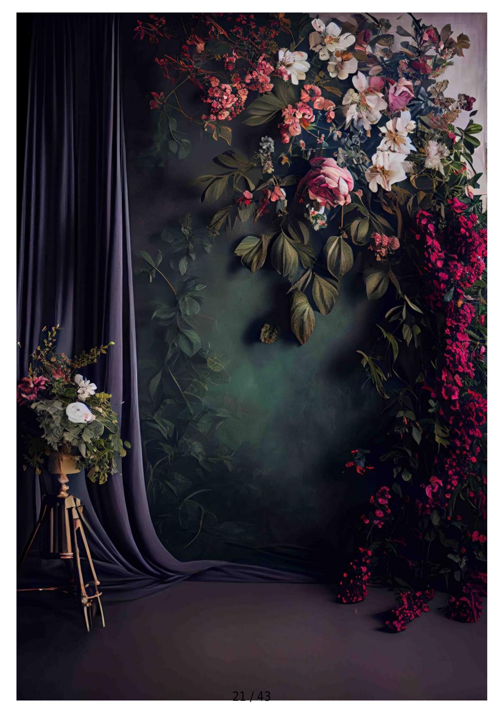 Lavender Dark Flower Backdrop