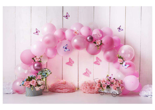 Fabric backdrop-Pink Color Balloon Backdrop