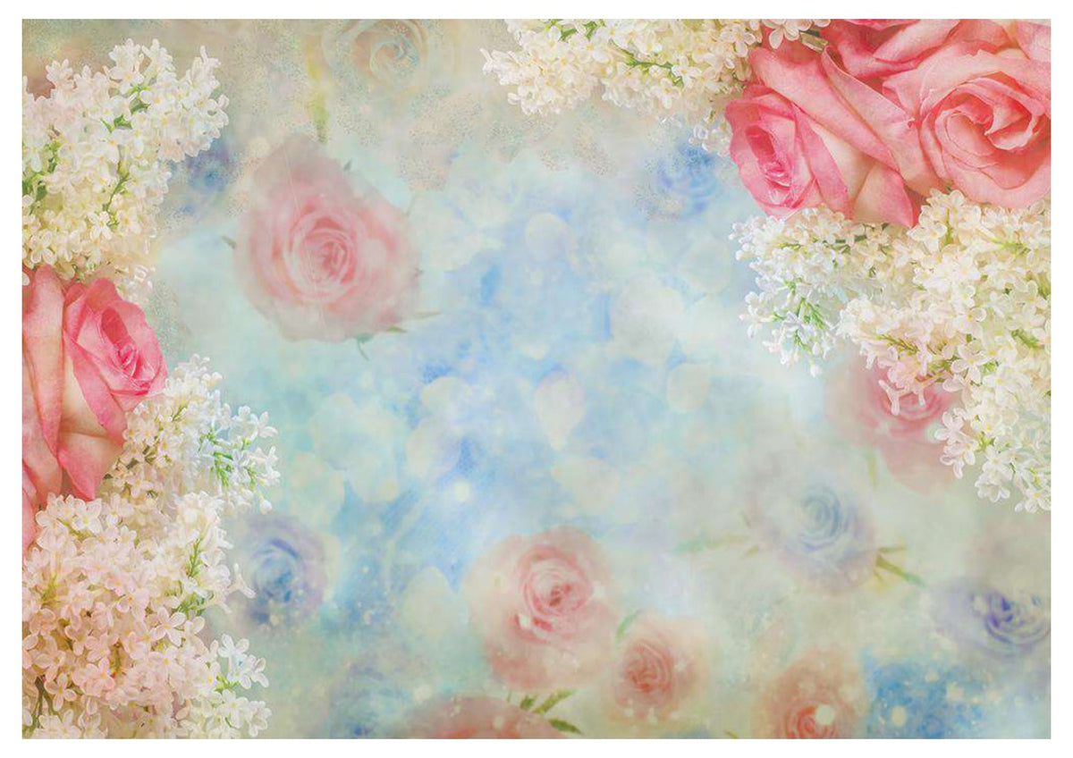 Pink And White Flower Backdrop